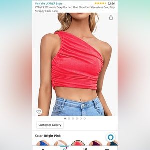 One shoulder crop top